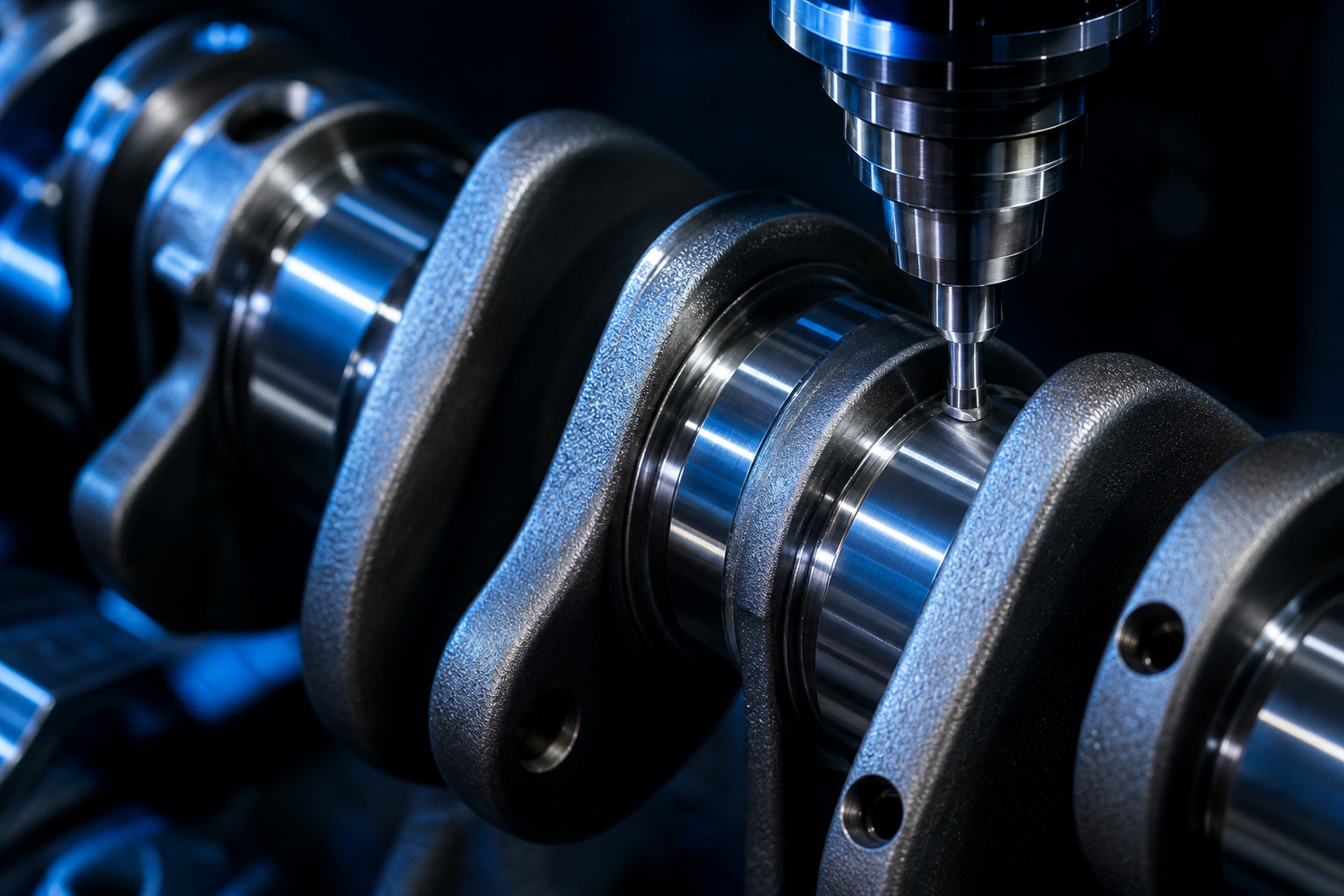 Precision crankshaft machining